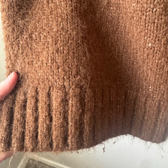 Brown Sweater with White Stripes Wool Blend - Picture 5 of 7